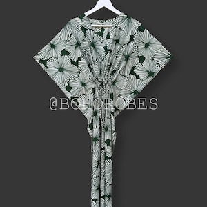 Cotton Kaftan Indian Floral Kaftan Long Caftan Dress For to be Moms Beach Cover up Sleepwear Indian Kaftan Maxi Dress Bikini Cover Up Caftan