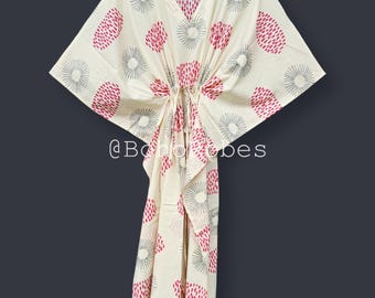 Kaftano in cotone da donna, pigiama estivo, pareo da bikini, regalo per lei