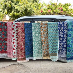Wholesale Lot Of Block Print Women&#39;s Sarongs, Beach Wrap Scarves In Cotton, Indian Soft & Breathable Sarongs, Gift for Her