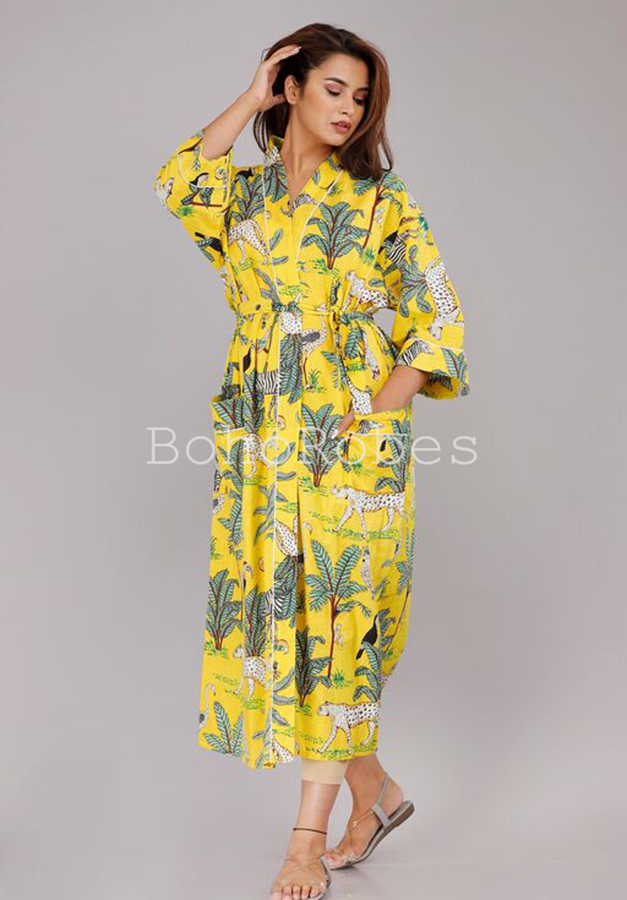 yellow bridesmaid robe