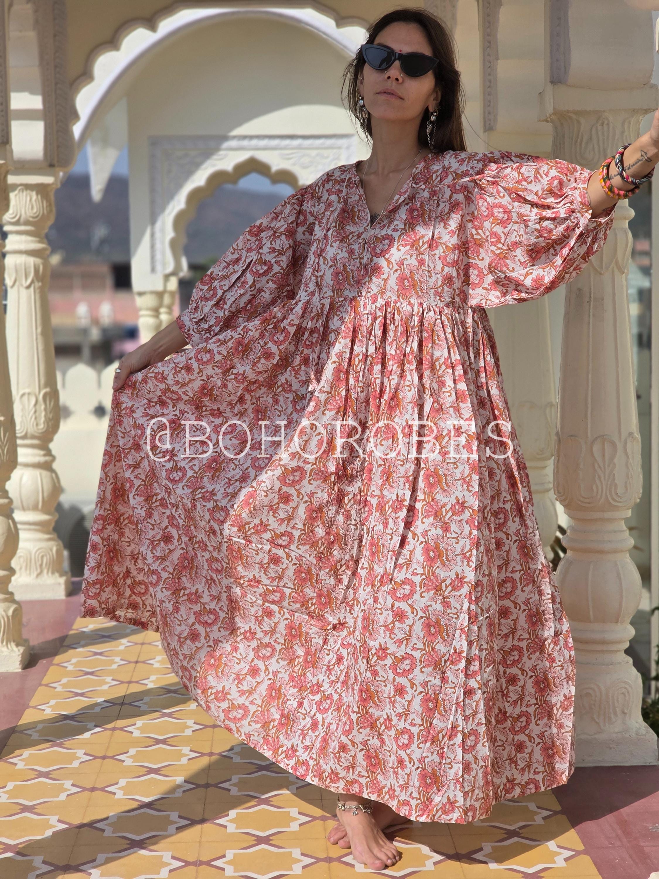 ワンピース Printed Cotton Midi Dress FOULARD40 PRINTED COTTON Floral Print Midi Dress, Mini Dress, , Deep Neck With String