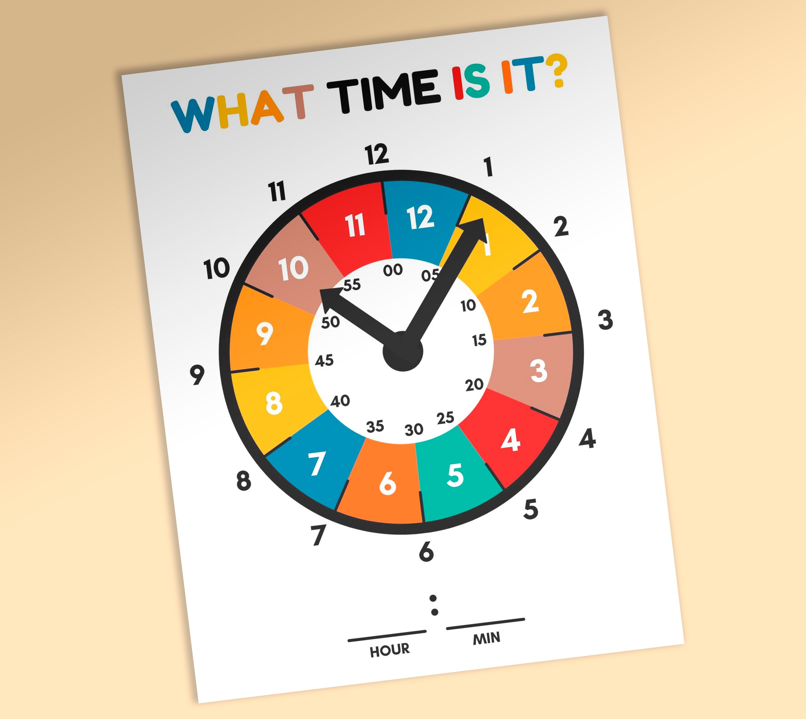 Wheel of Time Printable Wheel Circle Time Calendar Etsy