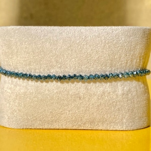 Natural Blue Diamond Irradiated Beaded Bracelets