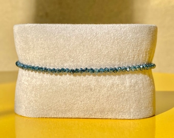 Natural Blue Diamond Irradiated Beaded Bracelets