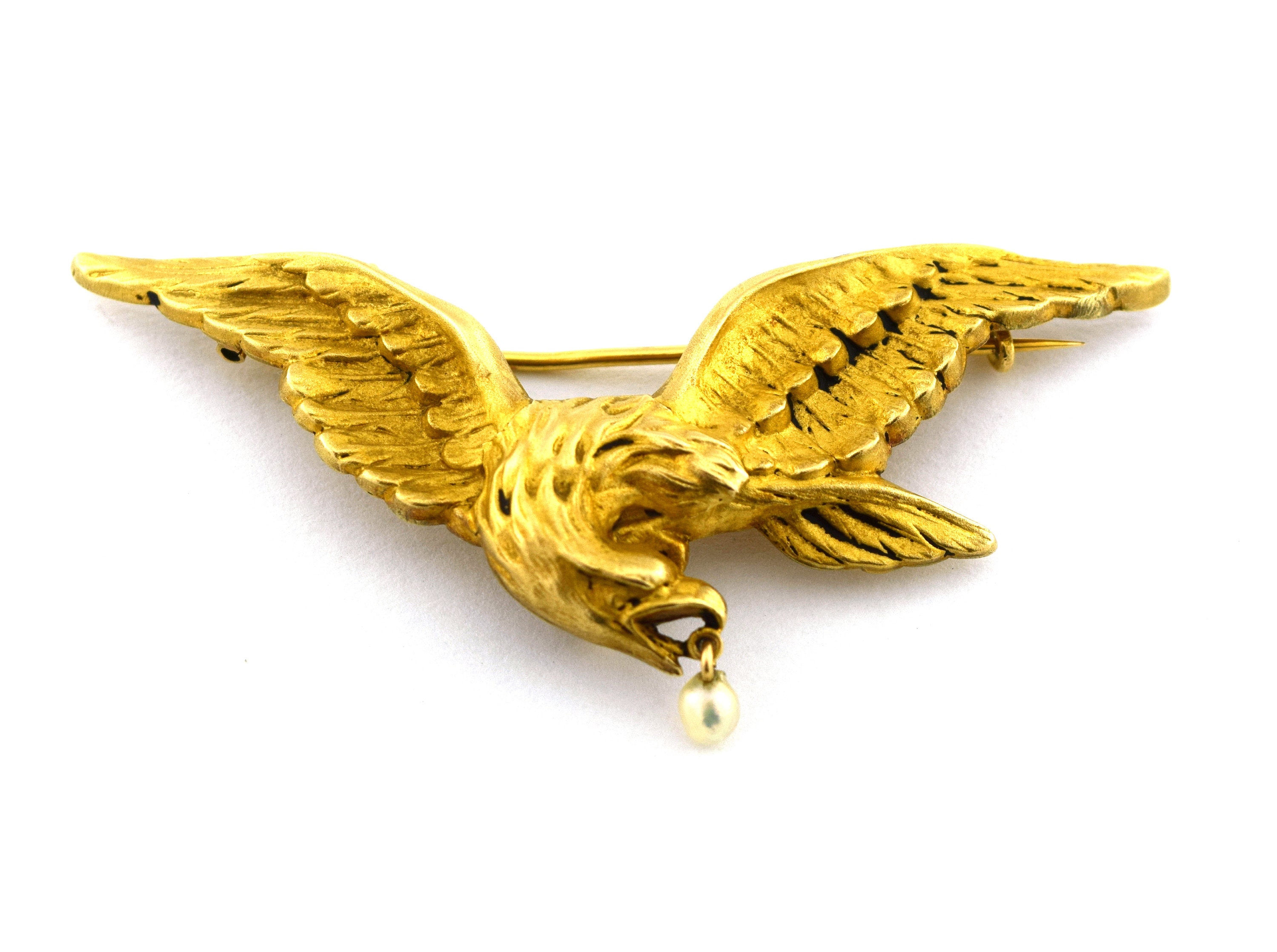 Pin's Drapeau américain et aigle - Gold Rider