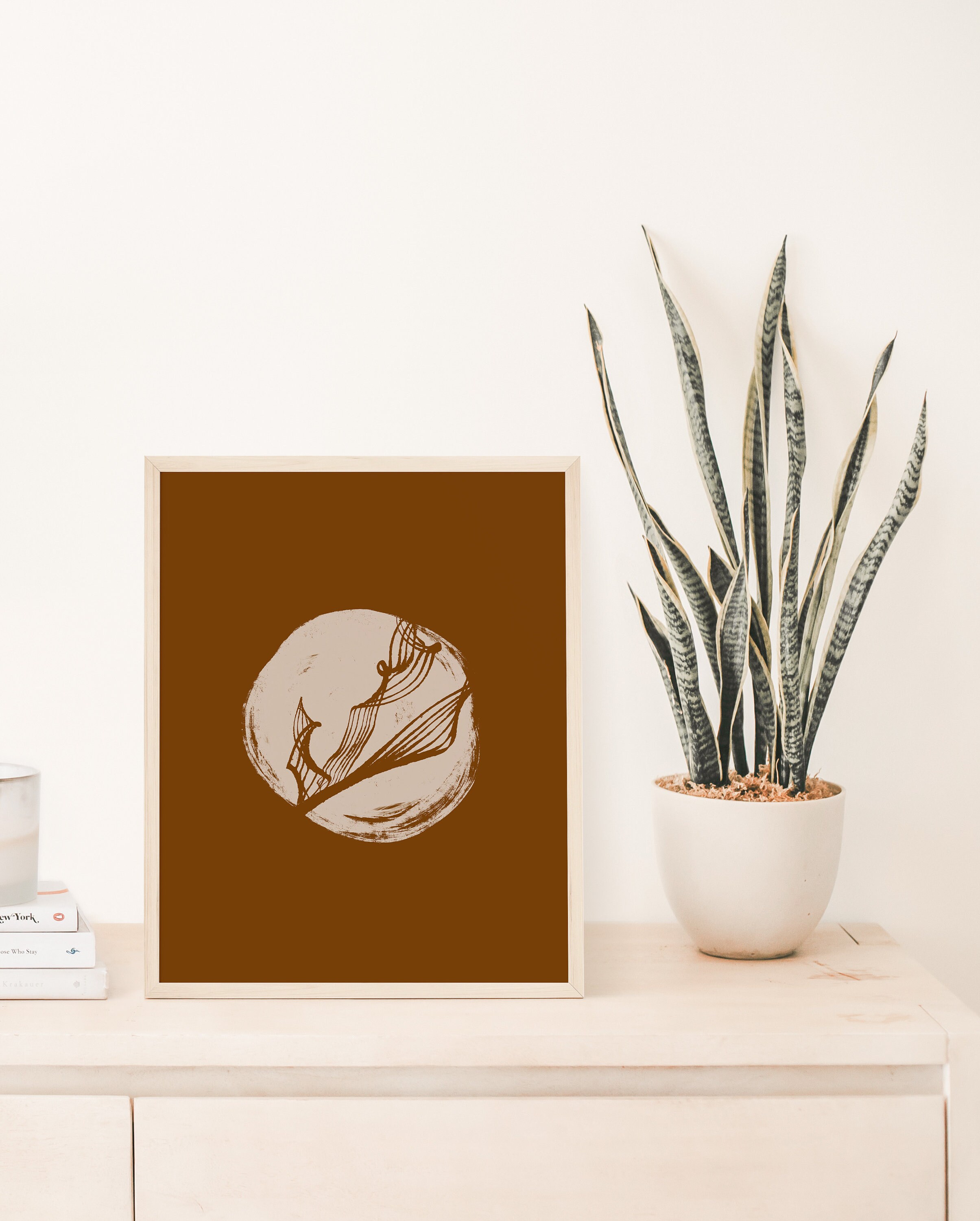 Abstract Brown Wall Art Modern Abstract Art Brown Wall Art Etsy