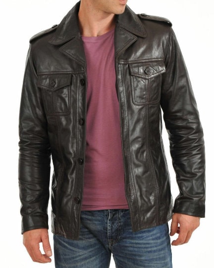 Men's Leather Jacket / Genuine Lambskin Leather Jacket / - Etsy