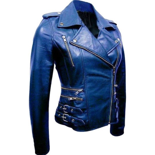 Women's Leather Jacket / Genuine Lambskin Leather Jacket / Biker Jacket ...