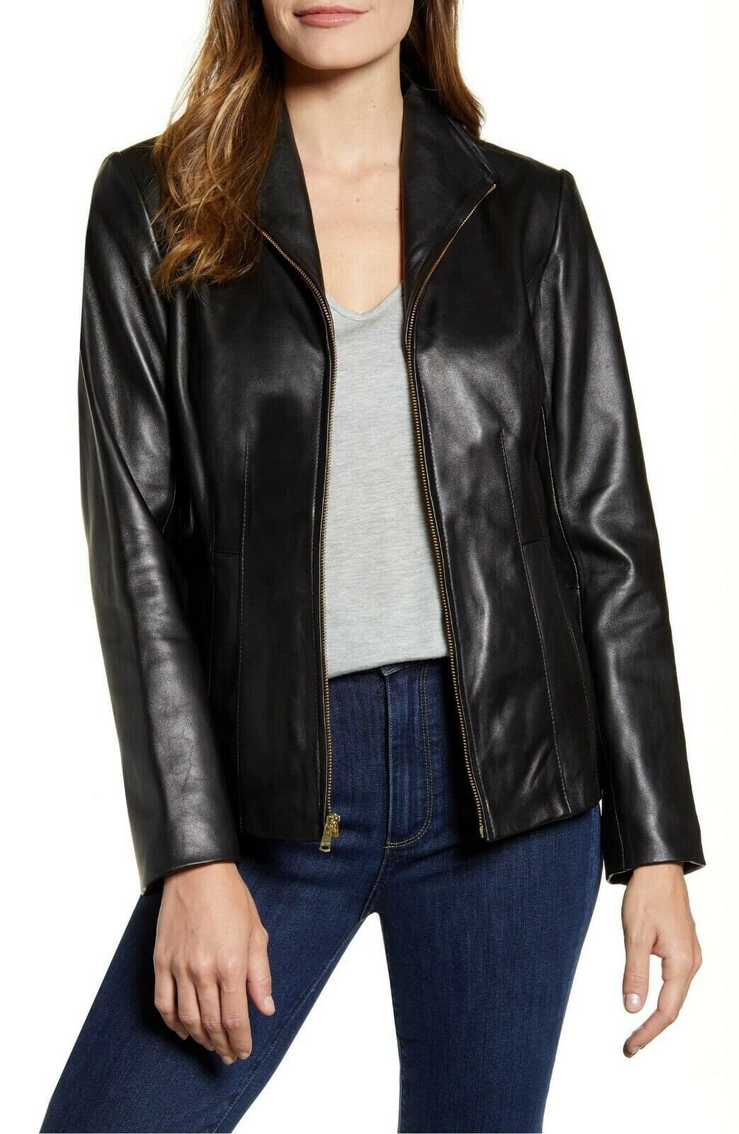 ◆DEINET◆ AUTHENTIC LAMBSKIN LEATHER JACKET IN BLACK KDPJP4 Mens Genuine Black Hooded Bomber Leather Jacket | Real