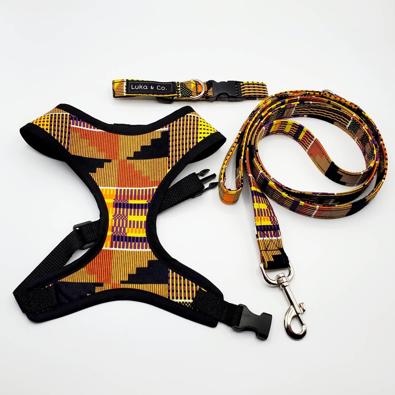 Yellow Dog Lead Kente Dog Leash Cute Dog Leash Puppy Collar Etsy