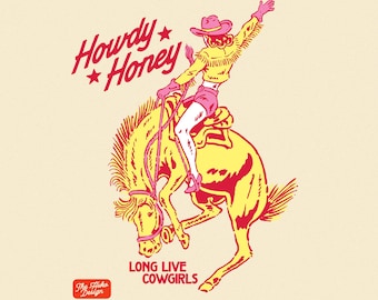 Cowgirl PNG Retro Western Horse Sublimation Design, Rodeo country Shirt, Vintage cowboy Graphic for T-Shirts, Pink Cowgirl Art