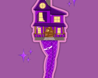 My Body Is A Haunted House Glossy Vinyl Weather Resistant Diecut Baba Yaga Stickers