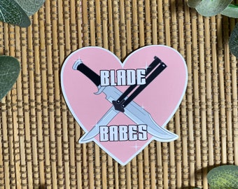 Blade Babes Diecut Glossy Waterproof Vinyl Sticker
