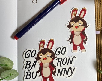 Genshin Impact Diecut Glossy Vinyl Baron Bunny Stickers