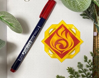 Genshin Impact Diecut Glossy Vinyl Liyue Vision Stickers