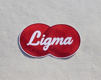 Ligma Dodgeballs Diecut Glossy Weather Resistant Vinyl Meme Sticker