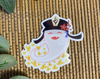 Genshin Impact Hu Taos Ghost Glossy Weather Resistant Vinyl Sticker