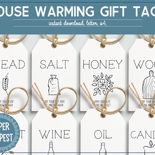 Printable Housewarming Gift Tags Home Blessing Tags New Home - Etsy