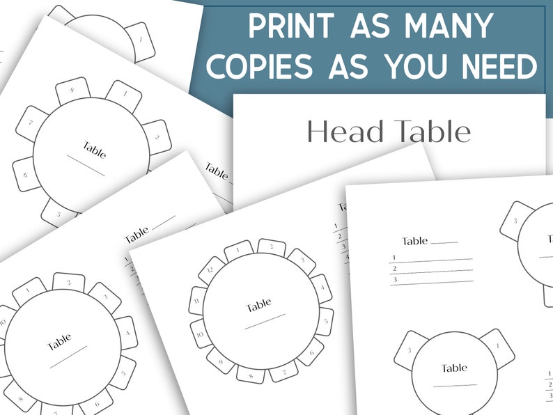 Printable Wedding Table Seating Chart Template, Round Table Seating ...