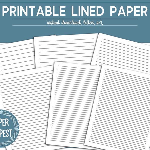 Lined Paper - Etsy