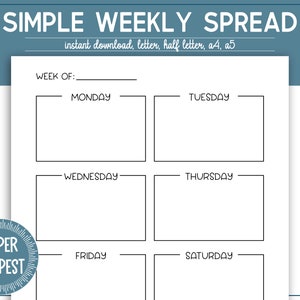 Printable Weekly Bujo Spread
