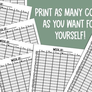 30 Minute Planner Printable, 30 Minute Daily Planner, Weekly Planner ...