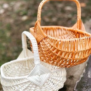 wicker easter basket, easter basket, bunny easter basket, easter egg basket, large kids easter basket, flower girl basket,easter bunny decor