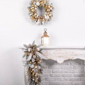 christmas garland for staircase, christmas swag, garland for staircase, fireplace holiday garland, christmas garland for stairs image 3