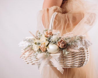 easter basket personalized, wicker easter basket, easter egg basket, flower girl basket, rustic flower basket, ukraine easter basket girl