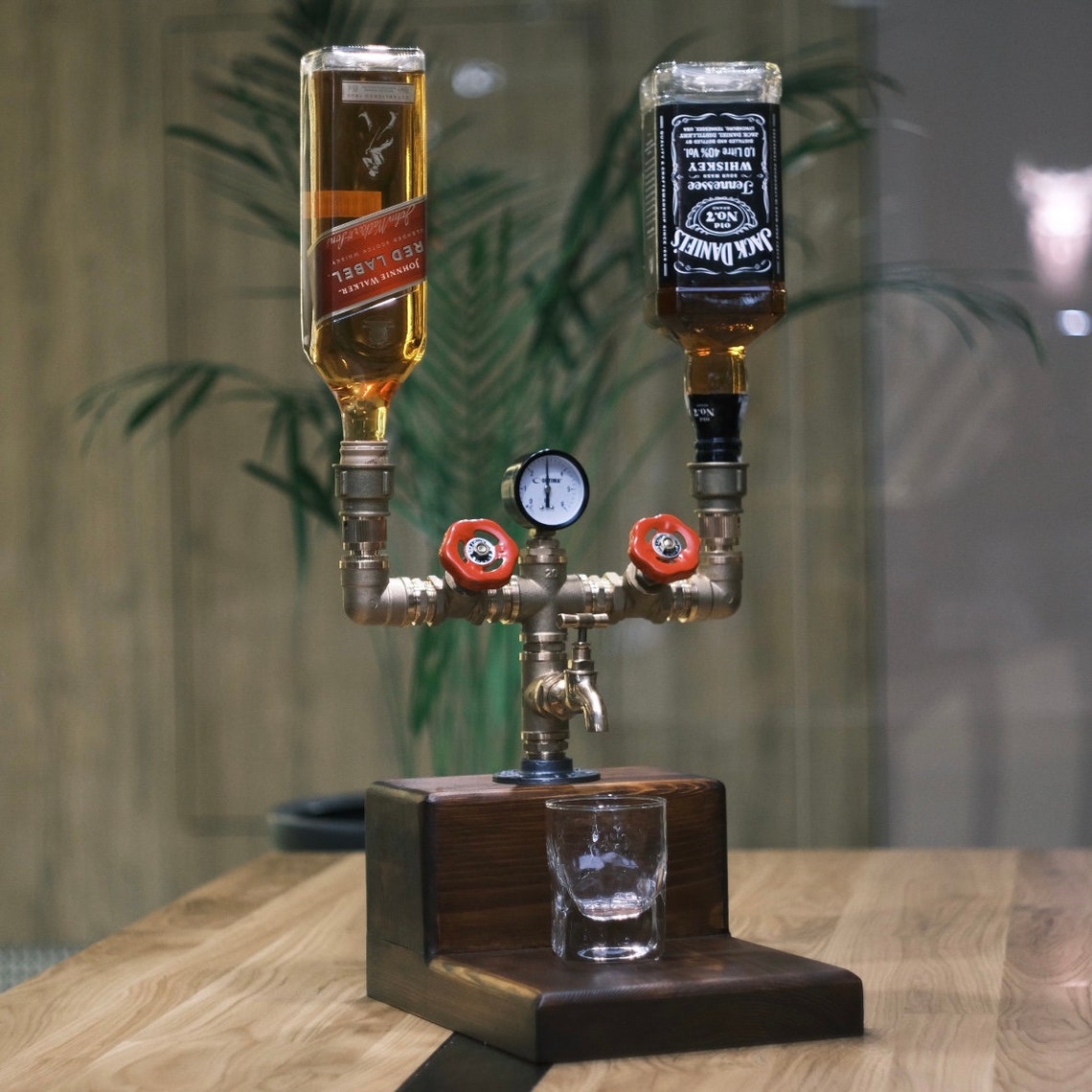 Handcrafted Whiskey Dispenser Pipe Steampunk Rustic Etsy