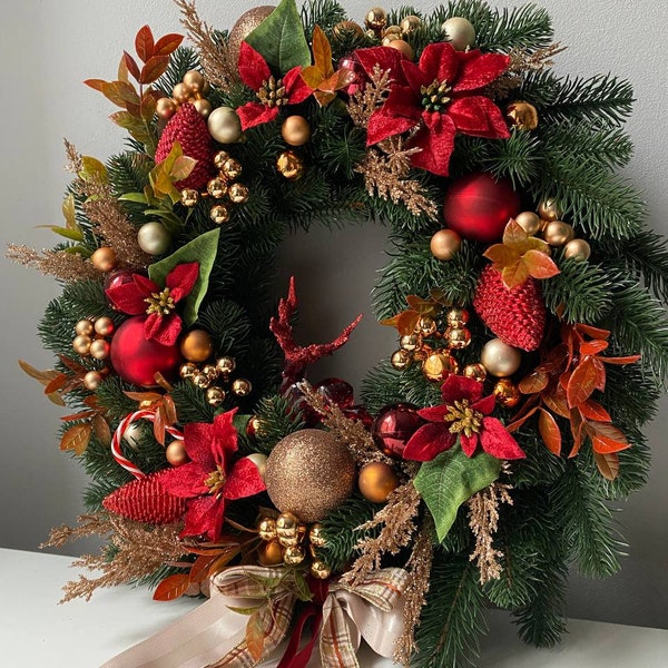 Christmas Wreaths for Front Door Etsy UK