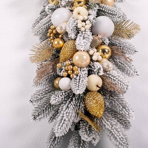 christmas garland for staircase, christmas swag, garland for staircase, fireplace holiday garland, christmas garland for stairs image 7