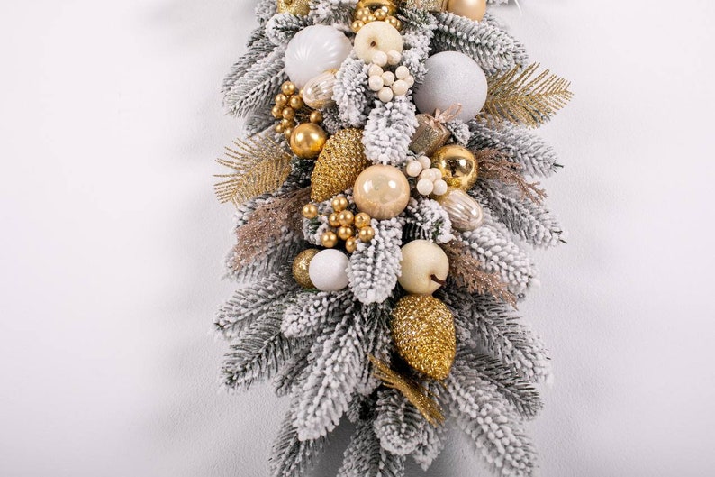 christmas garland for staircase, christmas swag, garland for staircase, fireplace holiday garland, christmas garland for stairs image 7