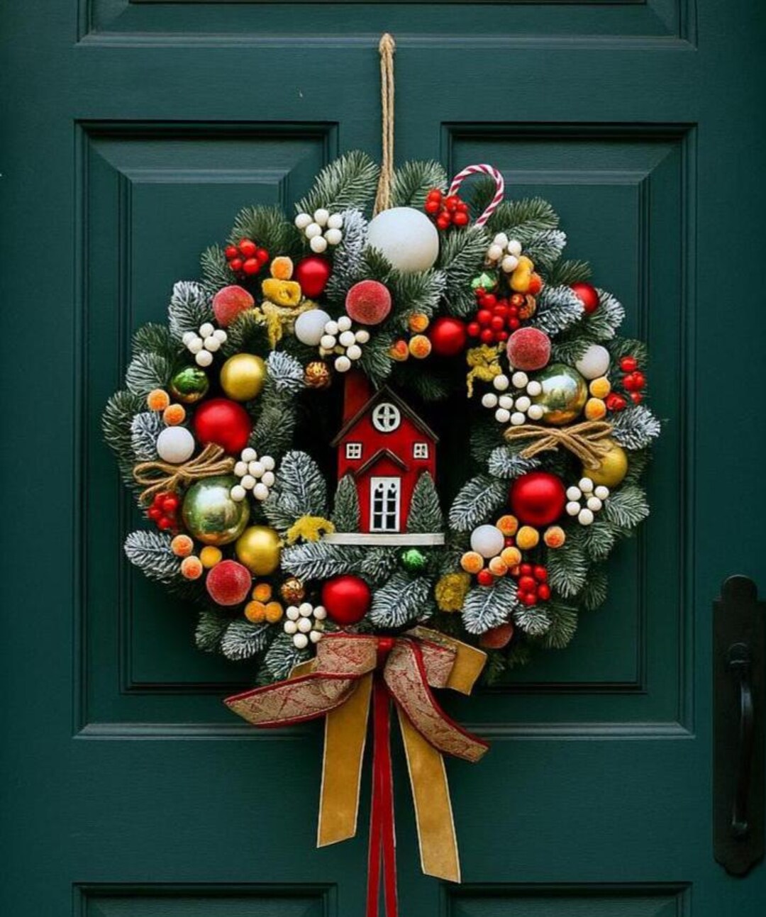 Red Berry Christmas Wreath: Elegant Holiday Door Decor - Etsy