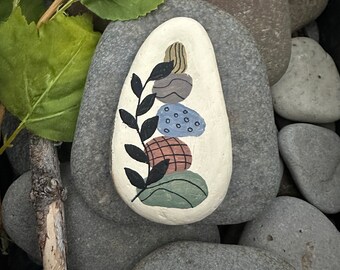 Stone Cairn Hand Painted Art Rock | Balancing Stones | Zen Art | Meditation Yoga Decor | Buddhist Pebble Art | Stacked Stones