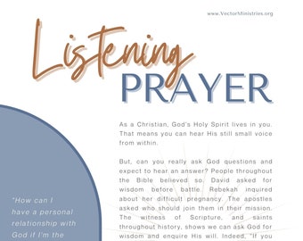 Listening Prayer Printable Handout
