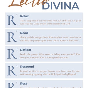 Lectio Divina Printable Handout - Etsy