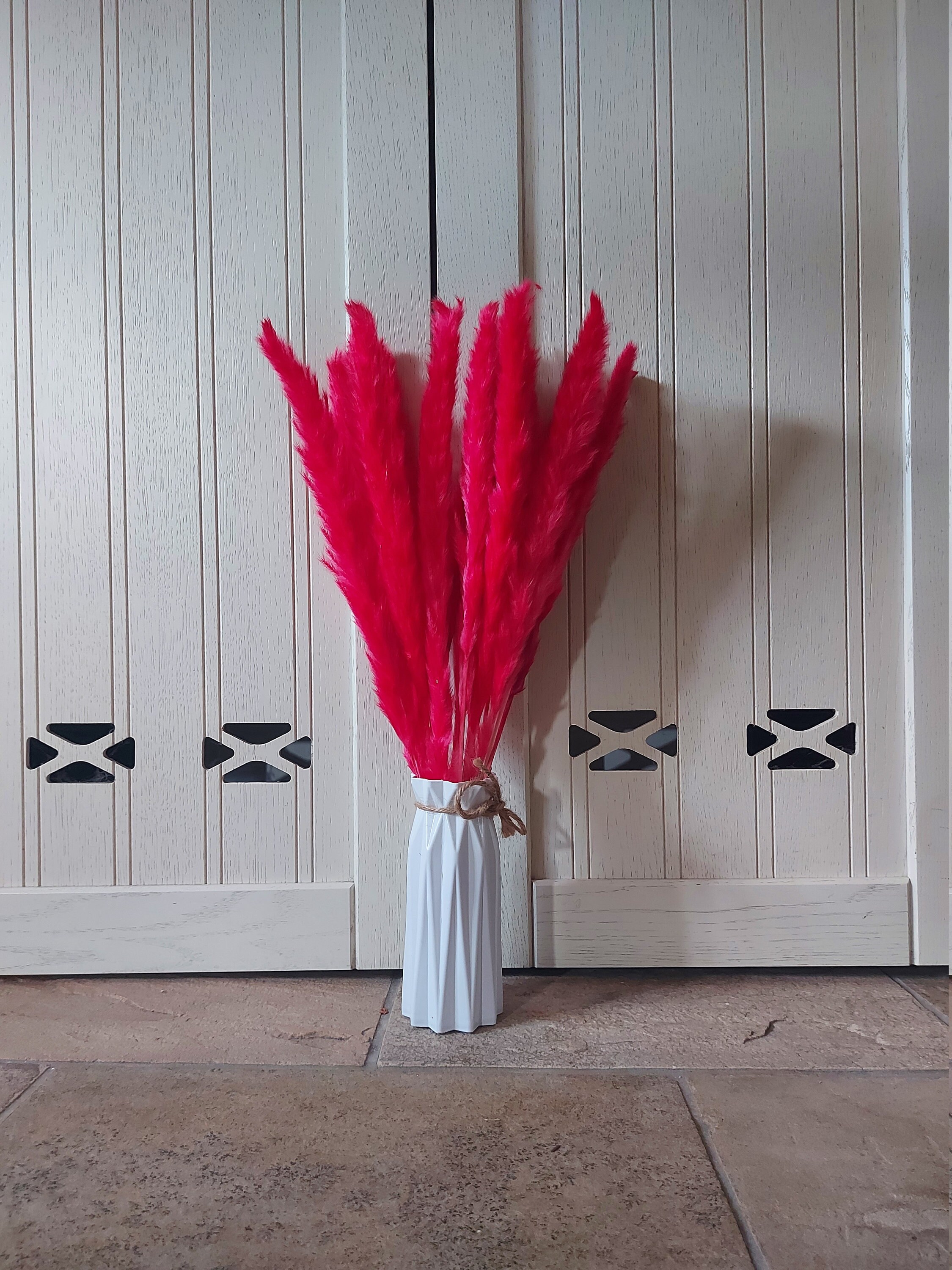 15 Stems Red Pampas Grass 60cm Bunch Pampas Grass Décor Etsy