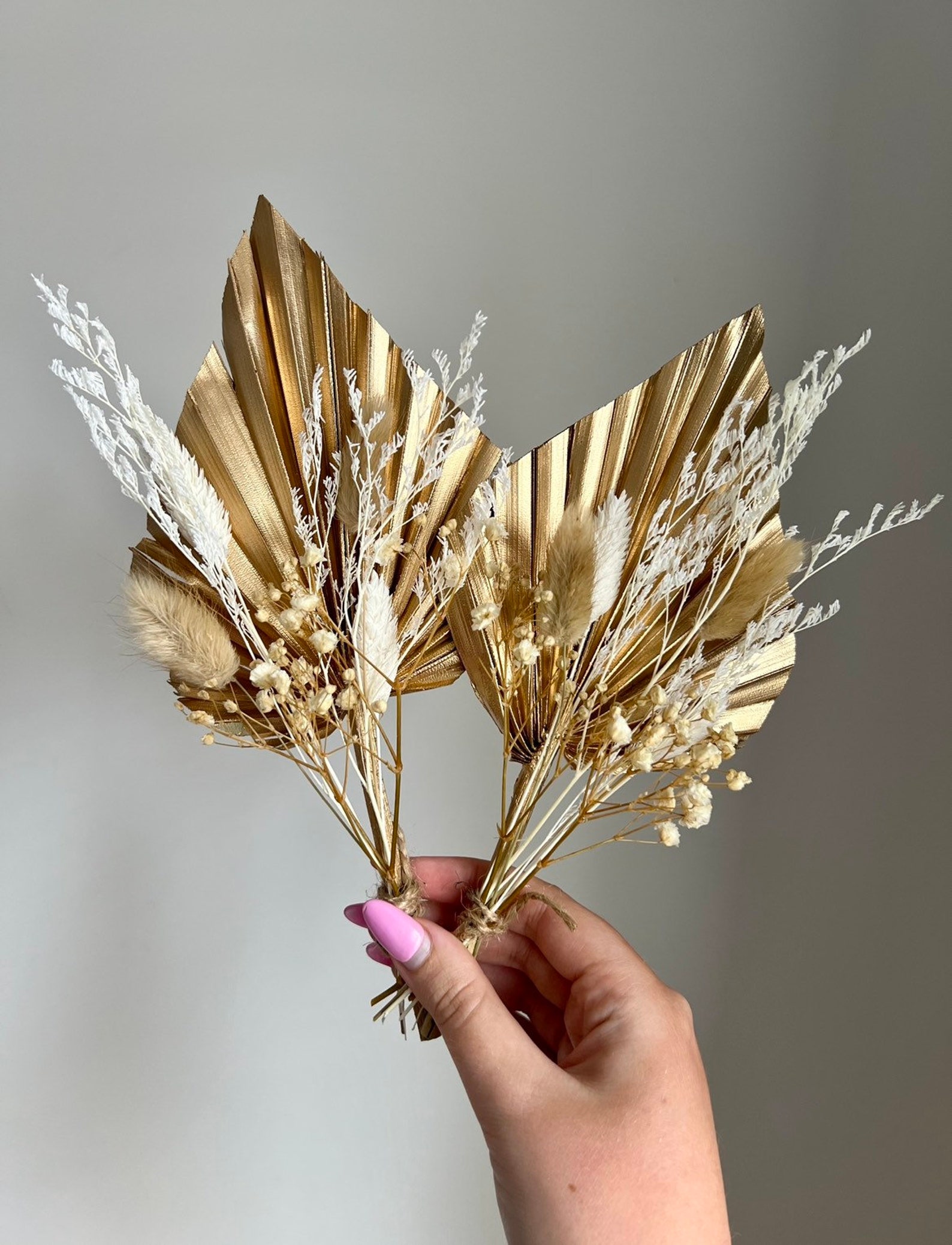 Gold Dried Flower Cake Topper Cake Topper for Weddings Etsy