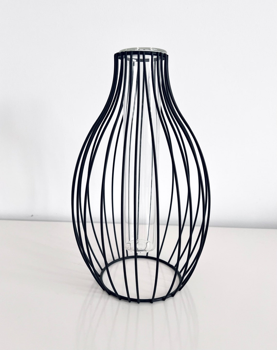 Iron/glass Narrow Neck Vase Ideal for Dried Flowers Nordic Etsy UK