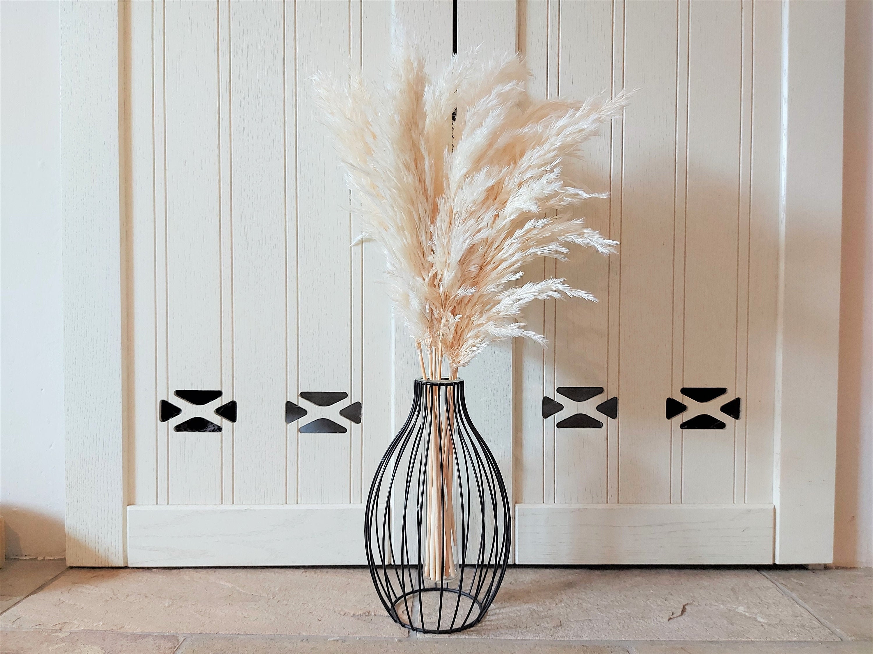 Pampas Grass Vase Nordic Style Iron Vase Tall Thin Vase Etsy