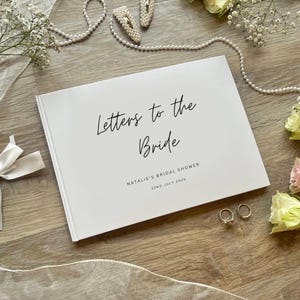 Libro de cartas personalizadas para la novia / Libro de recuerdos para despedida de soltera / Regalo personalizado para la futura novia / Álbum de recortes para despedida de soltera