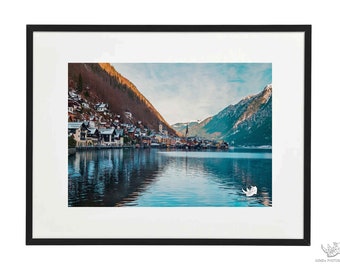 Lake Hallstatt | Austria Mountains | Fine art photo print | Wall art | Home decor | New home gift | Housewarming gift | Birthday present