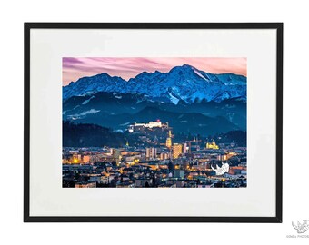 Château de Hohensalzburg, Autriche | Impression photo d’art | Mur art | Décor d'| Nouveau cadeau à la maison | Cadeau de guerre de crémaillère