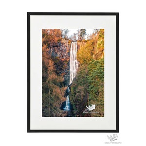 Pistyll Rhaeadr Waterfall Fine art photo print Wall art Home decor New home gift Housewarming gift image 1