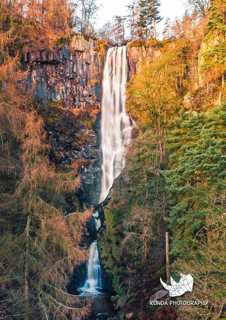 Pistyll Rhaeadr Waterfall Fine art photo print Wall art Home decor New home gift Housewarming gift image 2