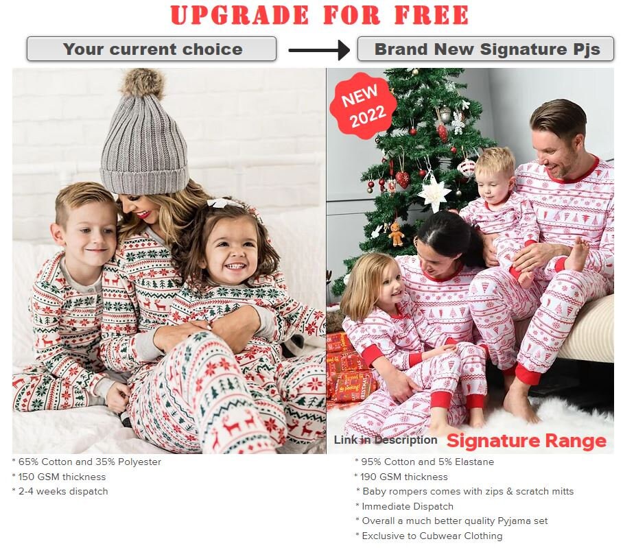 Famille Matching Pjs Vêtements Vêtements enfant unisexe Pyjamas peignoirs et robes de chambre Pyjamas Joyeux Noël Pyjamas 2022 Pyjama de Noël 