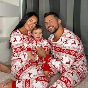 Family christmas pyjamas etsy sale