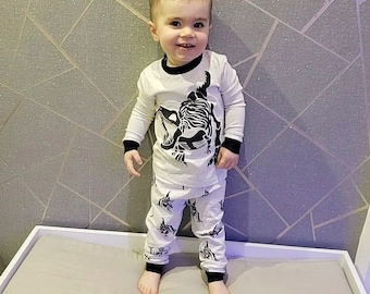 Dinosaur Pajama Set: Unisex Kids Cotton PJs