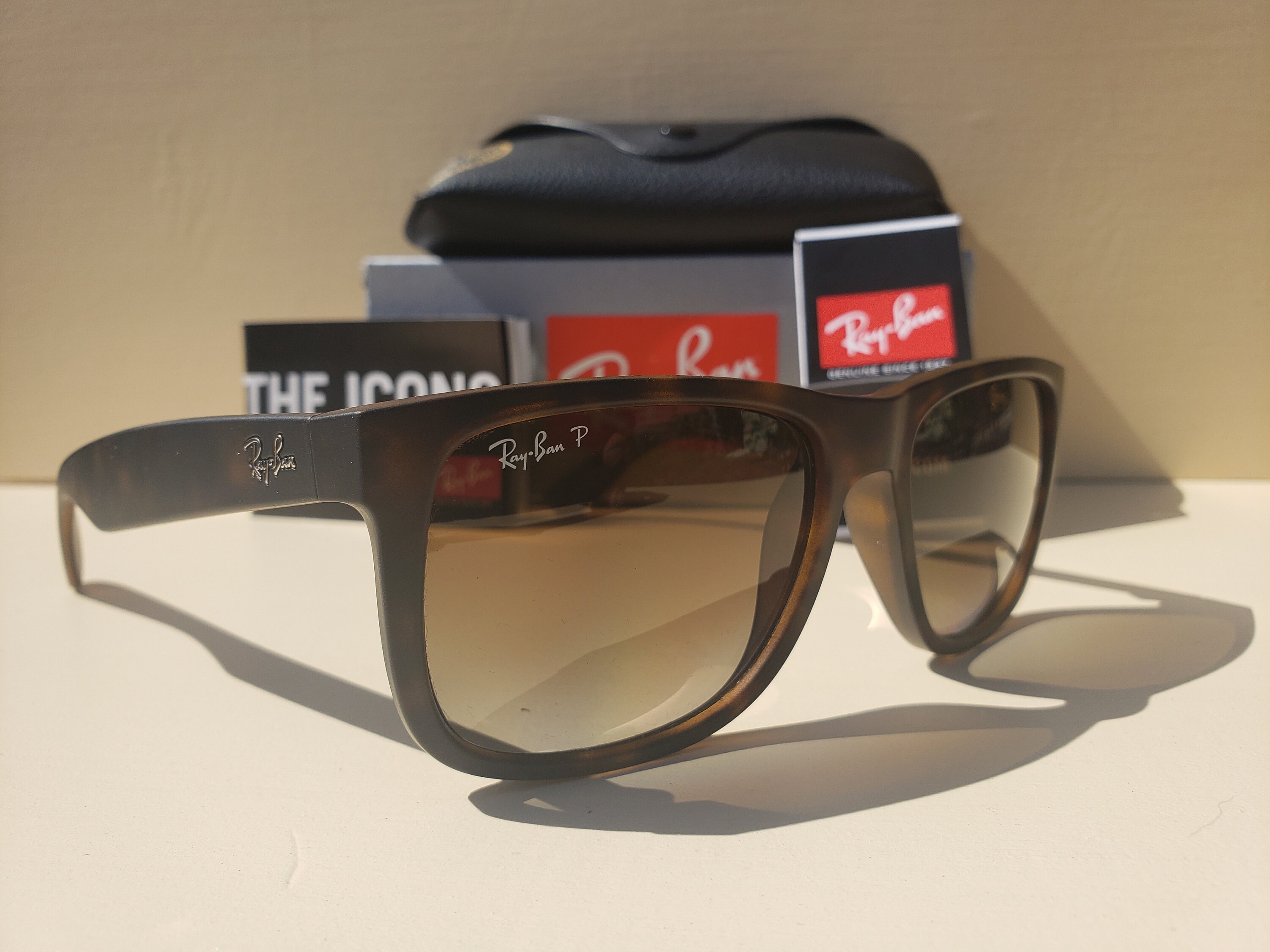 Matte Tortoise Classic Polarized Sunglasses Ray Ban Justin - Etsy